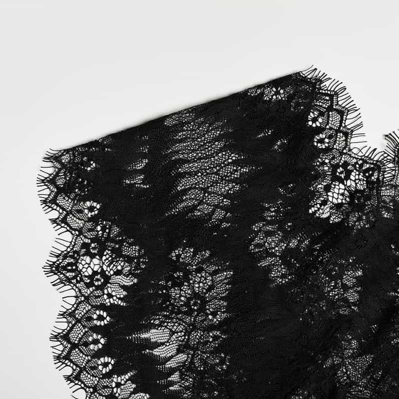 Eyelash Lace Deep V Bodysuit Details Of Stra