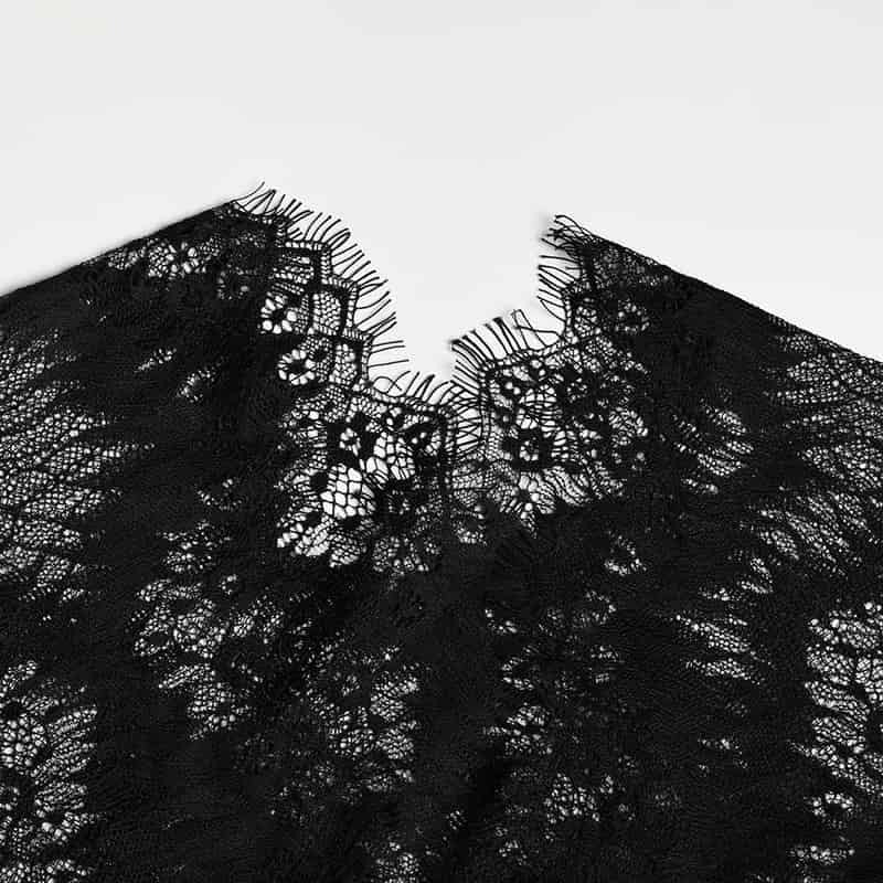 Eyelash Lace Deep V Bodysuit Eyelash Details